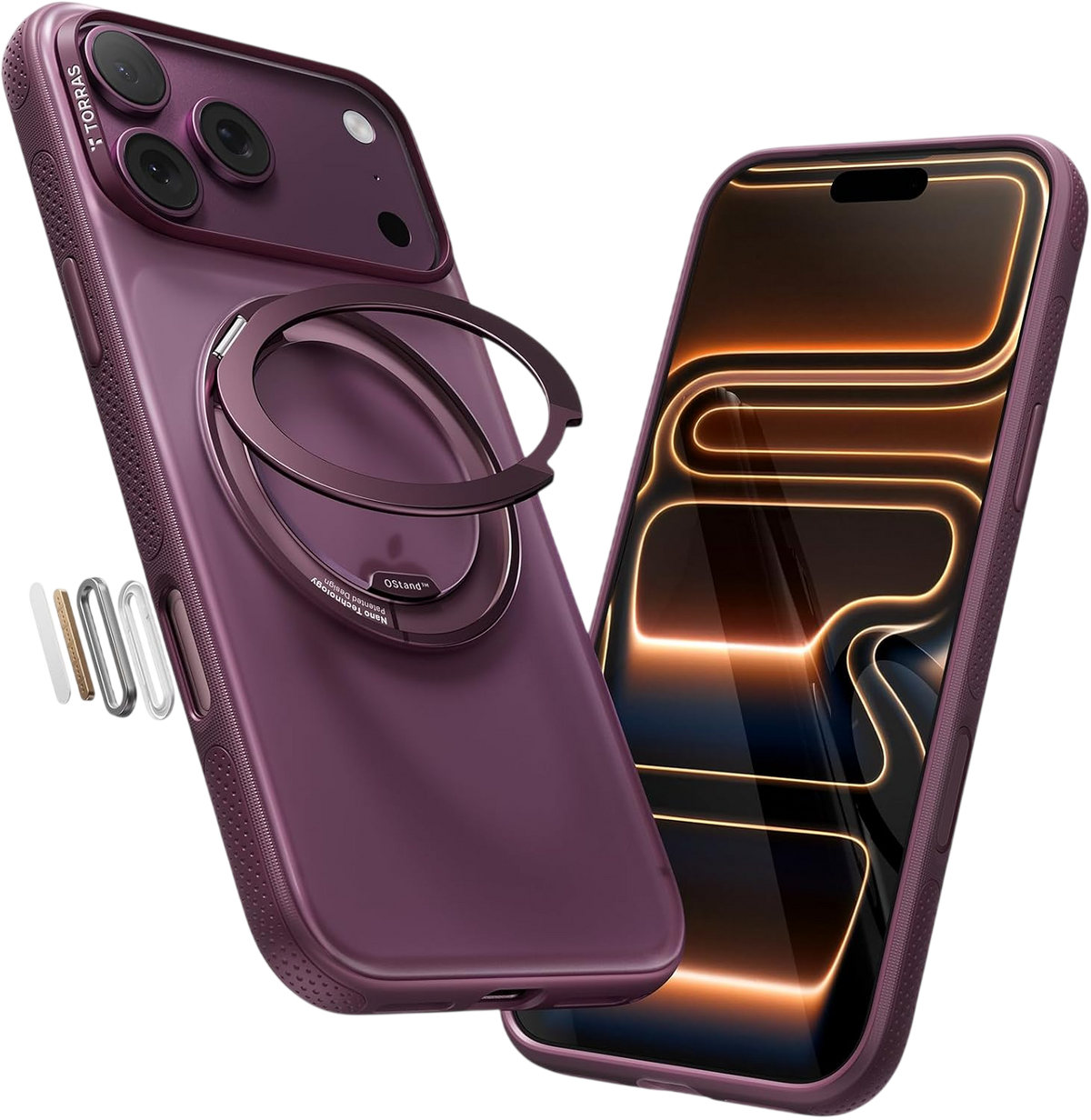Torras Ostand O3 Light Case for iPhone 18 Pro - Purple #color_purple