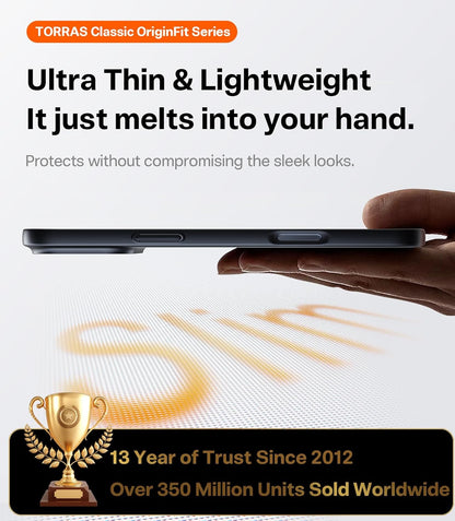 TORRAS SlimFit MagSafe Black Case for iPhone 17 Pro Max / 17 Pro / Air / 17