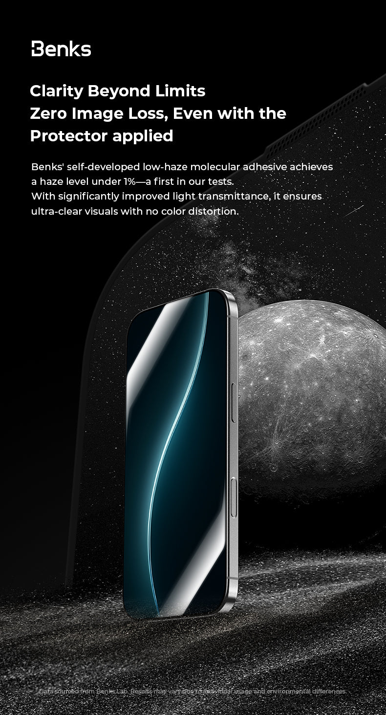 واقي شاشة زجاجي بنكس ووريور من الياقوت لـ iPhone 17 Pro Max / 17 Pro / Air / 17