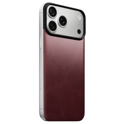 Nomad Mag Leather Back for iPhone 18 Pro Max - Burgundy Chromexcel (Horween Leather) 