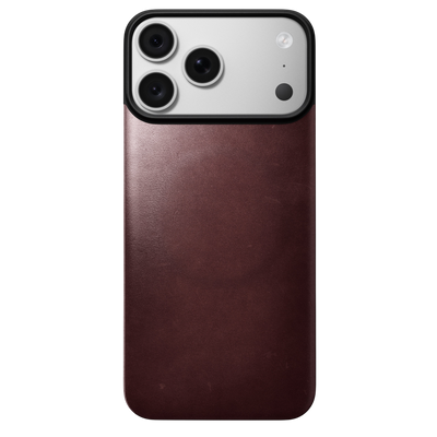 Nomad Mag Leather Back for iPhone 18 Pro Max - Burgundy Chromexcel (Horween Leather), view 2 