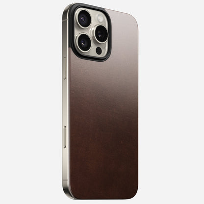 Nomad Magnetic Leather Back Case for iPhone 16 Pro