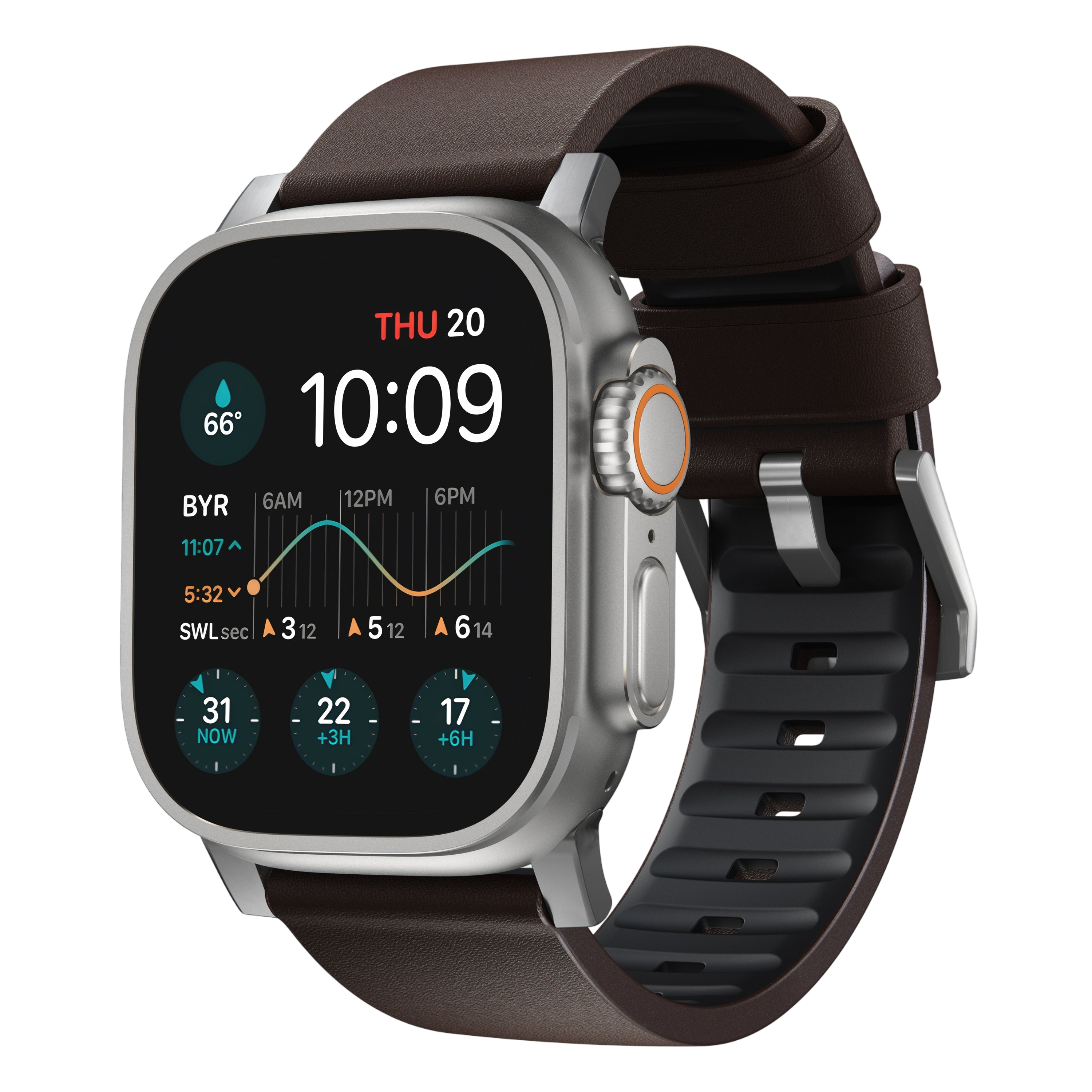 سوار جلد نشط Nomad Active Band Pro لساعة آبل 49mm / 46mm / 45mm