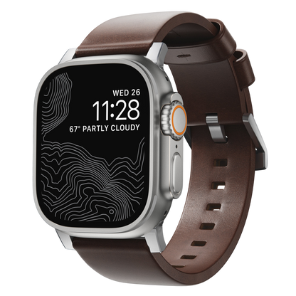Nomad Modern Band for Apple Watch 49mm / 46mm / 45mm (Brown / Horween Leather)