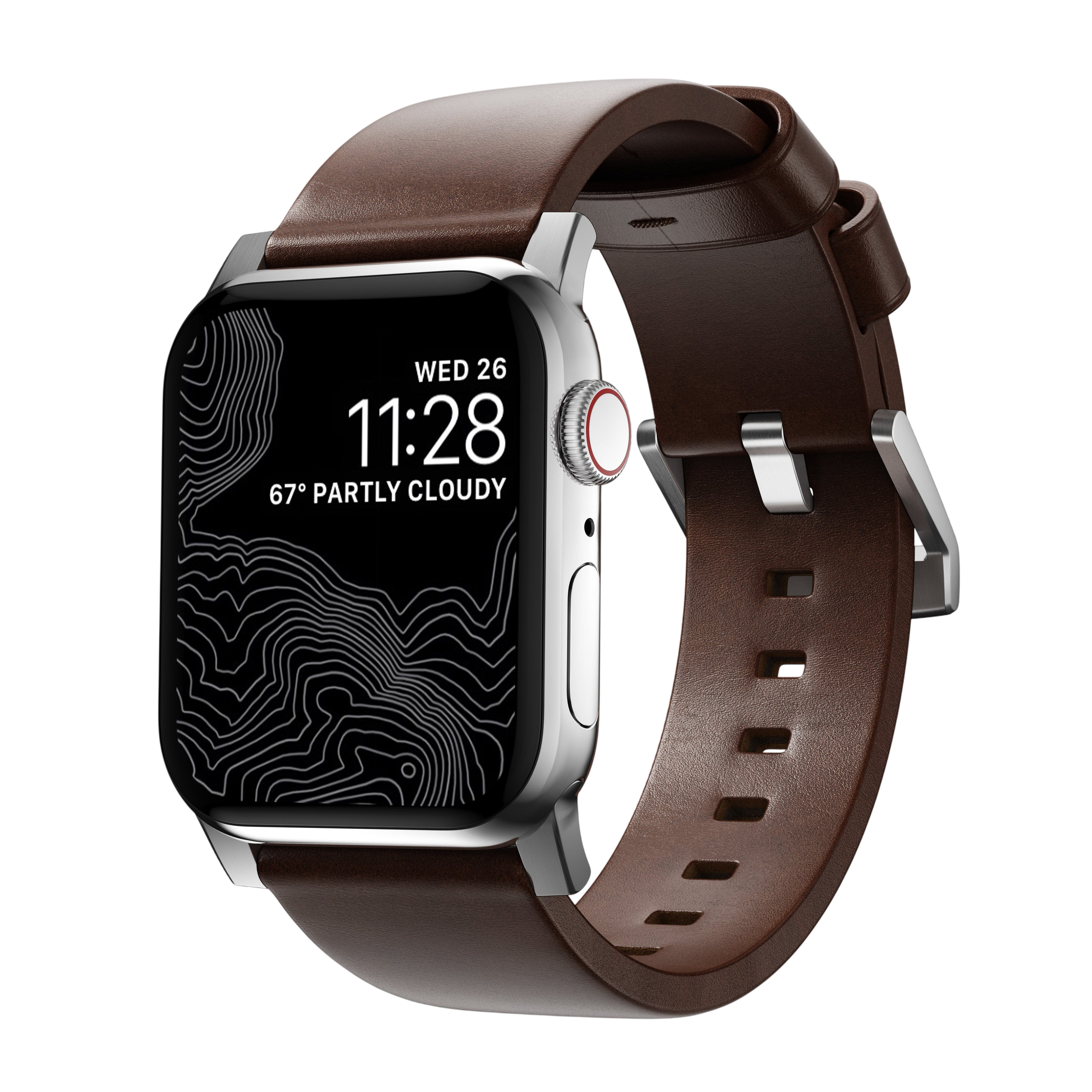Nomad Modern Band for Apple Watch 49mm / 46mm / 45mm (Brown / Horween Leather)