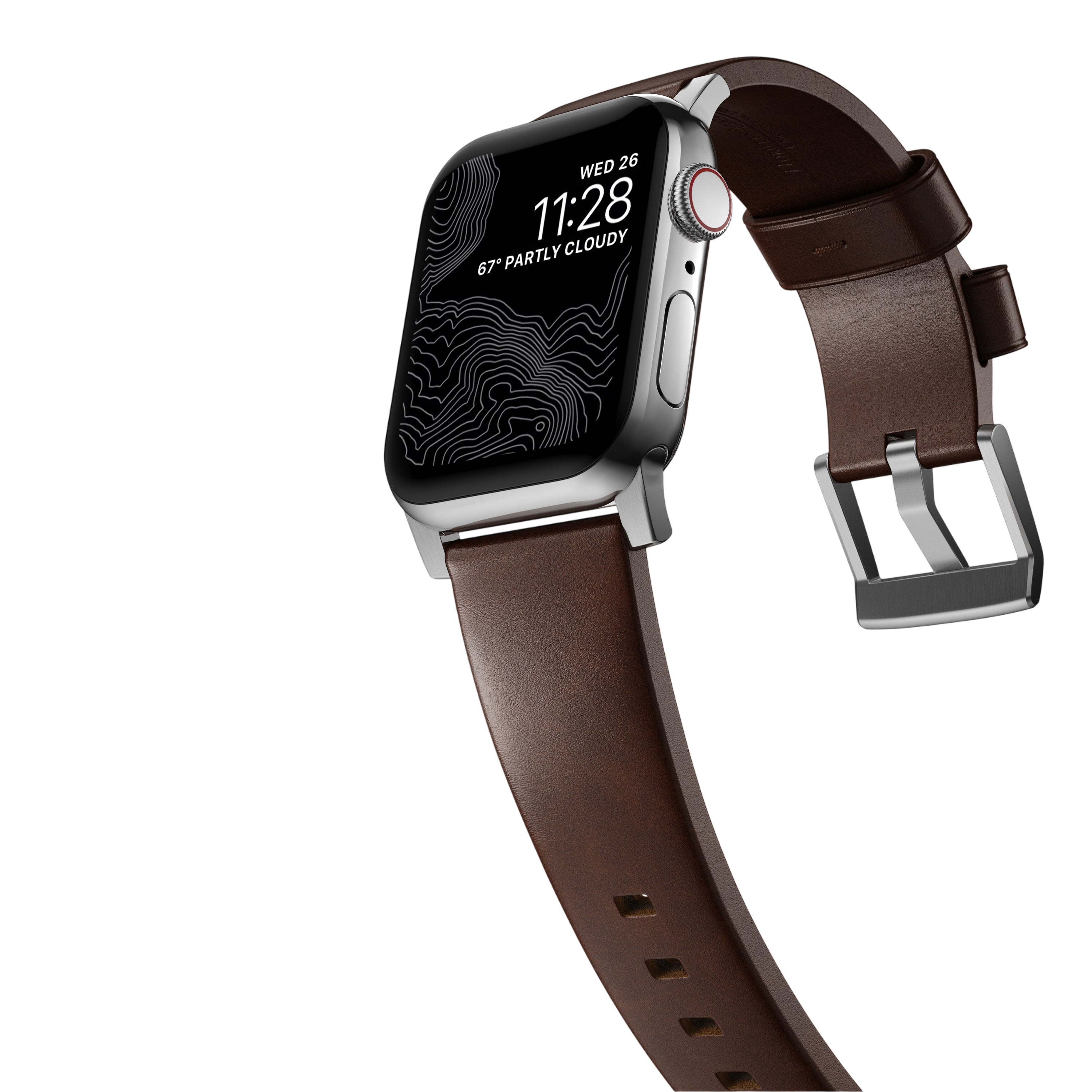 Nomad Modern Band for Apple Watch 49mm / 46mm / 45mm (Brown / Horween Leather)