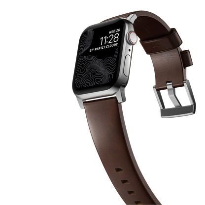 Nomad Modern Band for Apple Watch 49mm / 46mm / 45mm (Brown / Horween Leather)