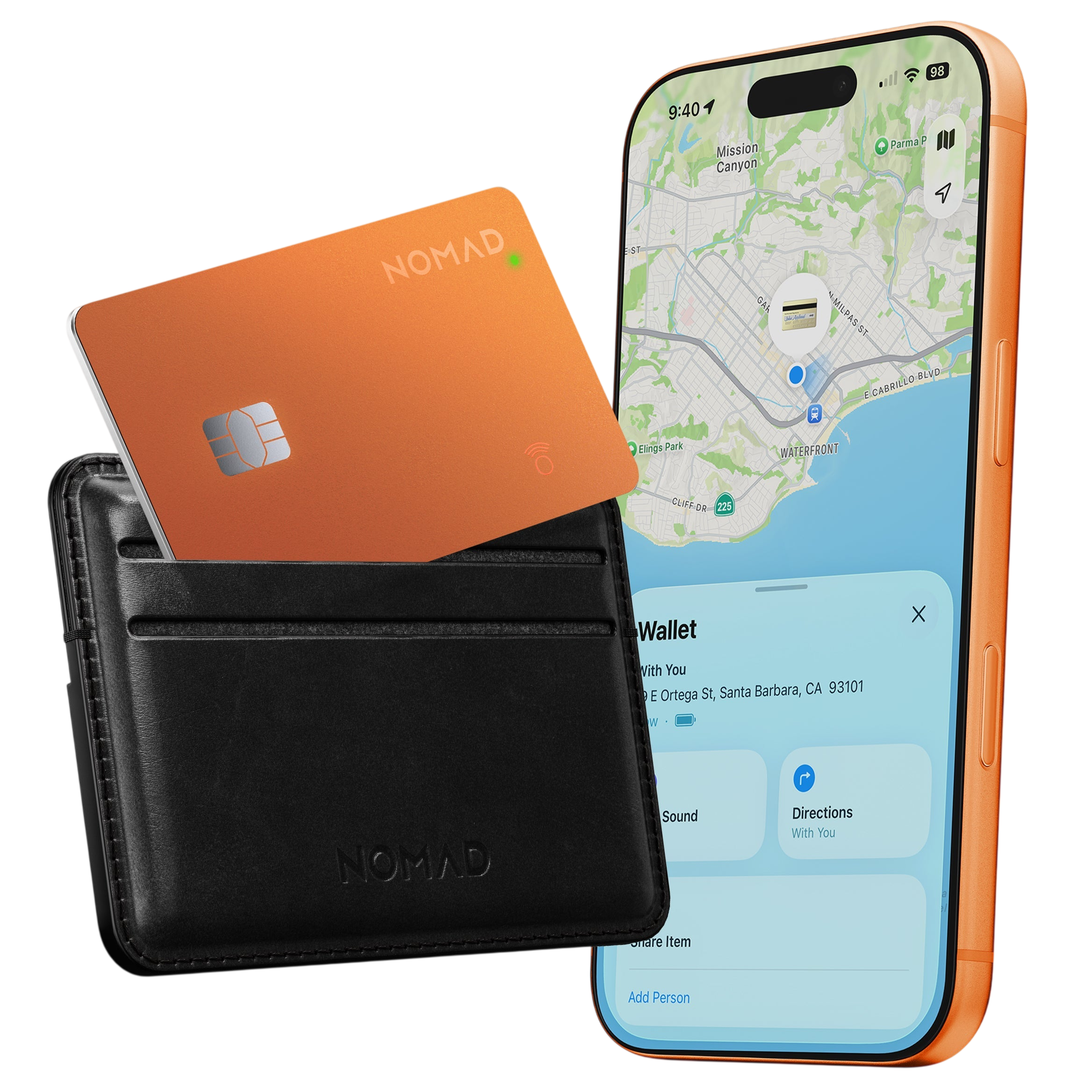Nomad Tracking Card Pro - Find My - Stellar Orange #color_stellar-orange