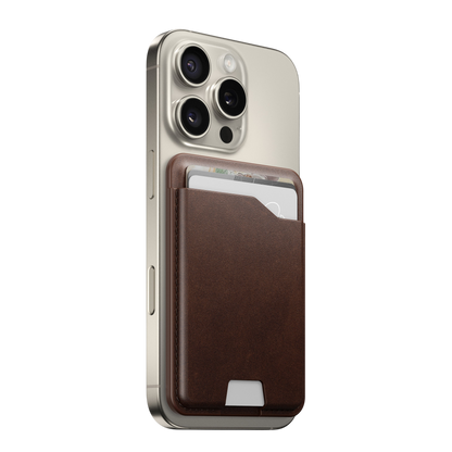 Nomad Leather Mag Wallet with Find My Tracking