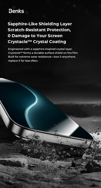 واقي شاشة زجاجي بنكس ووريور من الياقوت لـ iPhone 17 Pro Max / 17 Pro / Air / 17