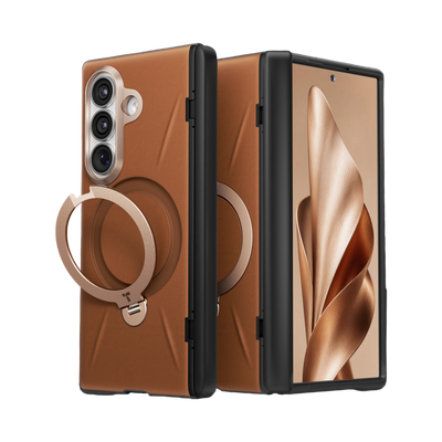 Torras Ostand Q3 VegSkin for Samsung Galaxy Z Fold 8 Ultra - Amber Brown 
