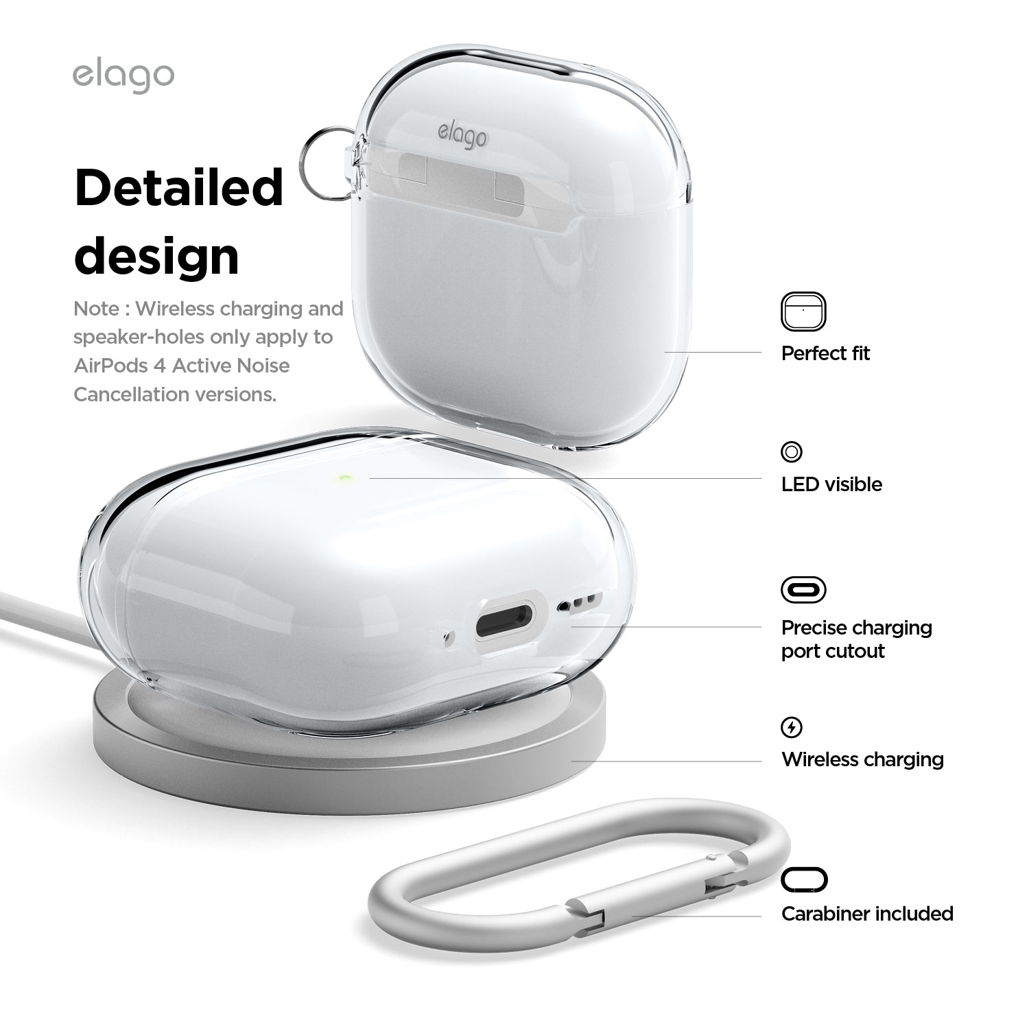 Elago Clear Hang Case for AirPods 4