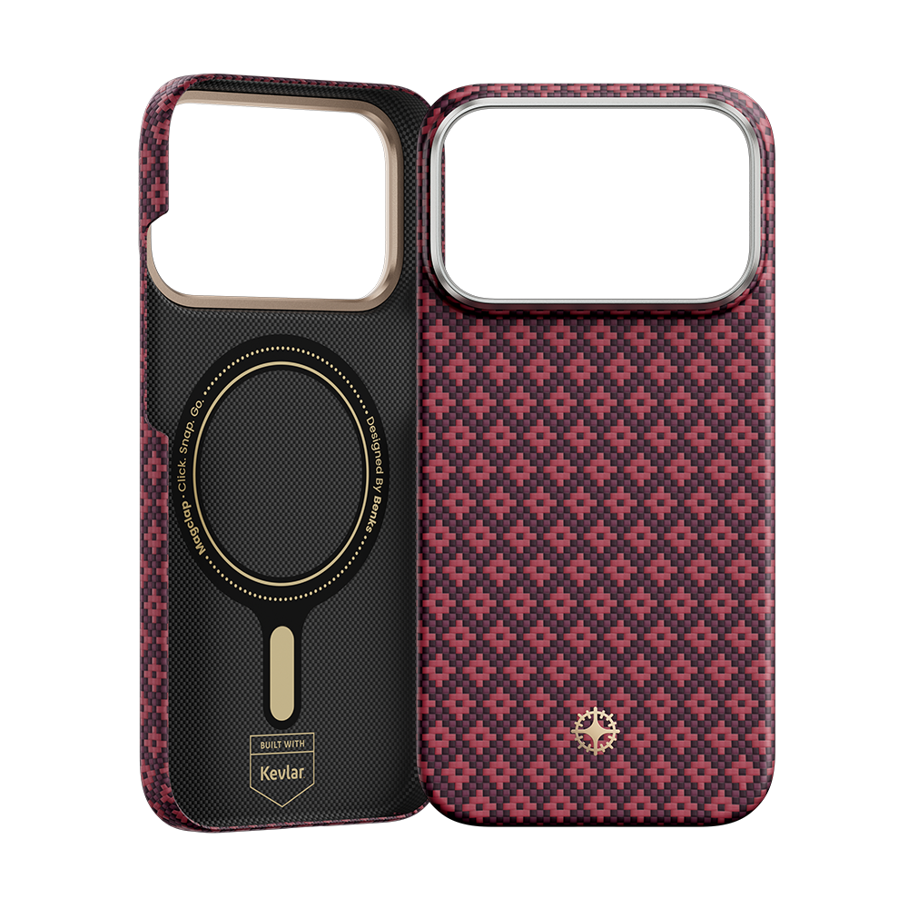 Benks ArmorGrid Air C1 Case built with Kevlar® for iPhone 18 Pro / 18 Pro Max - Cherry Purple 