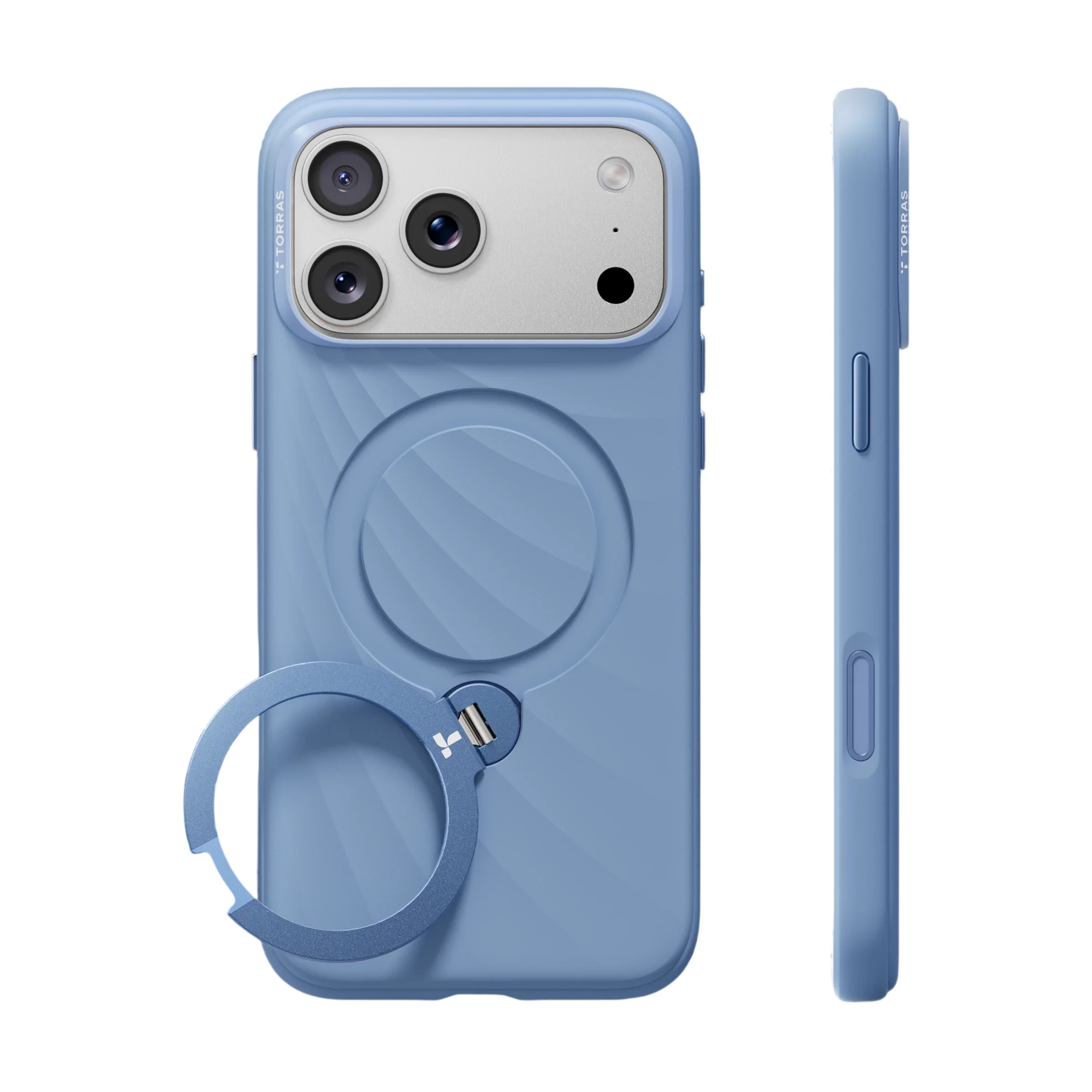 Torras Ostand Q3 Silicone Case for iPhone 18 Pro - Grey 