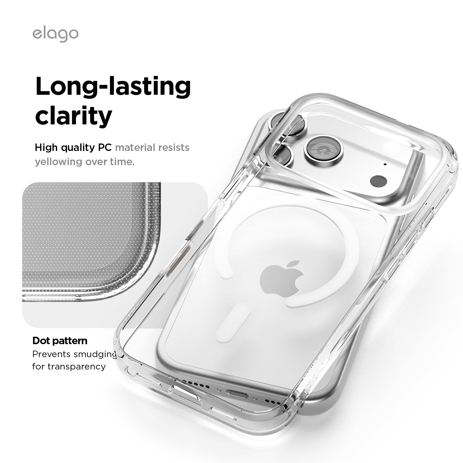 Elago MagHybrid Clear Case for iPhone 17 Pro / iPhone 18 Pro