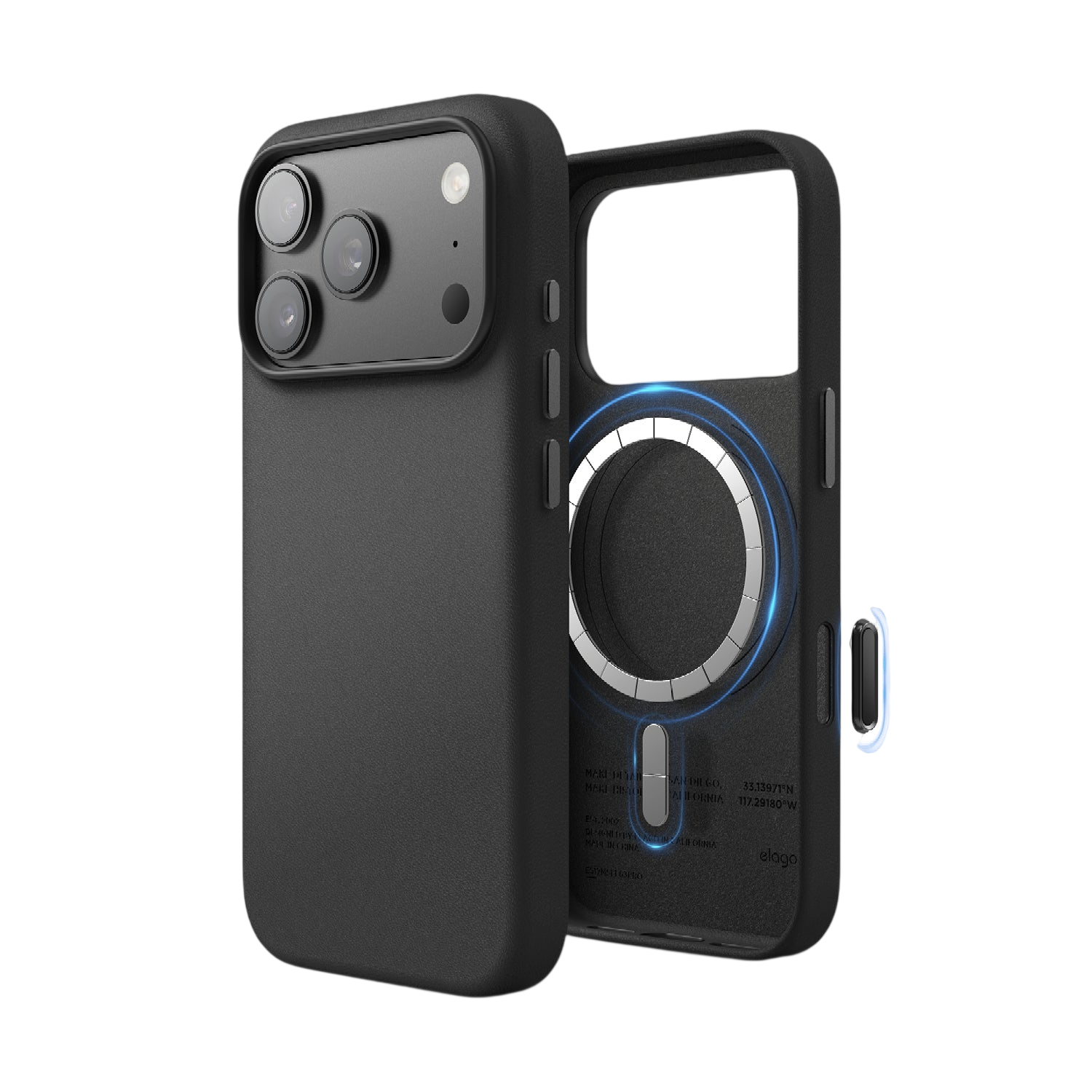 Elago MagLeather Case for iPhone 17 Pro / iPhone 18 Pro - Black 