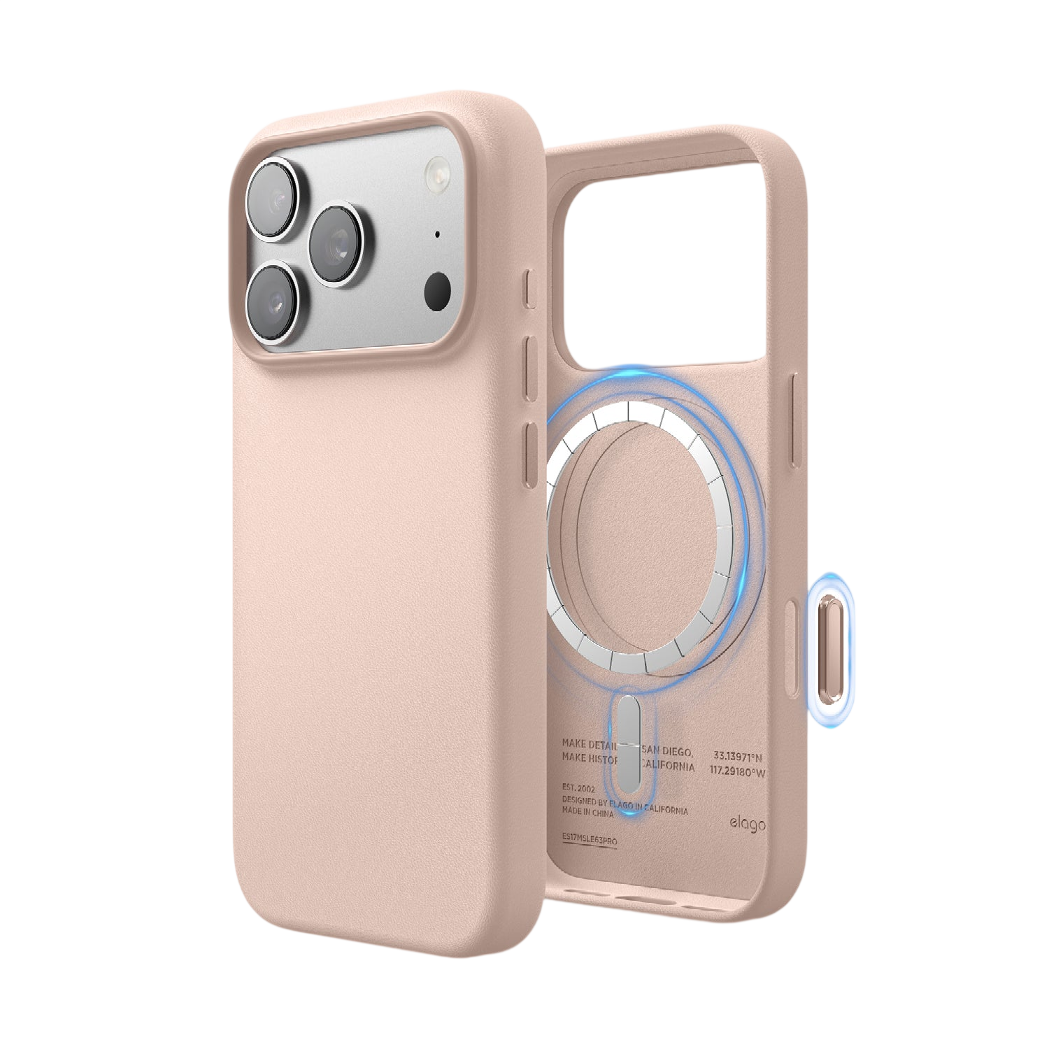 Elago MagLeather Case for iPhone 17 Pro / iPhone 18 Pro - Lovely Pink 