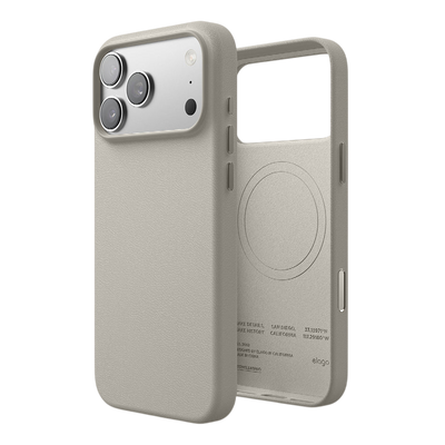 Elago MagLeather Case for iPhone 17 Pro Max / iPhone 18 Pro Max - Light Grey 