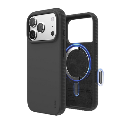 Elago MagRidge Silicone Case for iPhone 17 Pro / iPhone 18 Pro - Black 