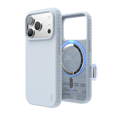 Elago MagRidge Silicone Case for iPhone 17 Pro / iPhone 18 Pro - Light Blue 