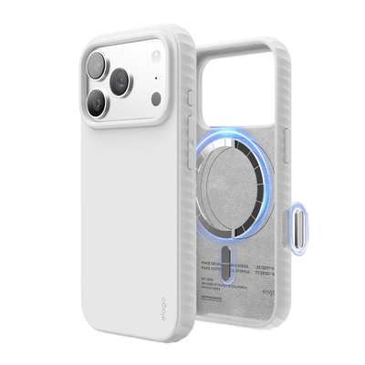 Elago MagRidge Silicone Case for iPhone 17 Pro / iPhone 18 Pro - White 