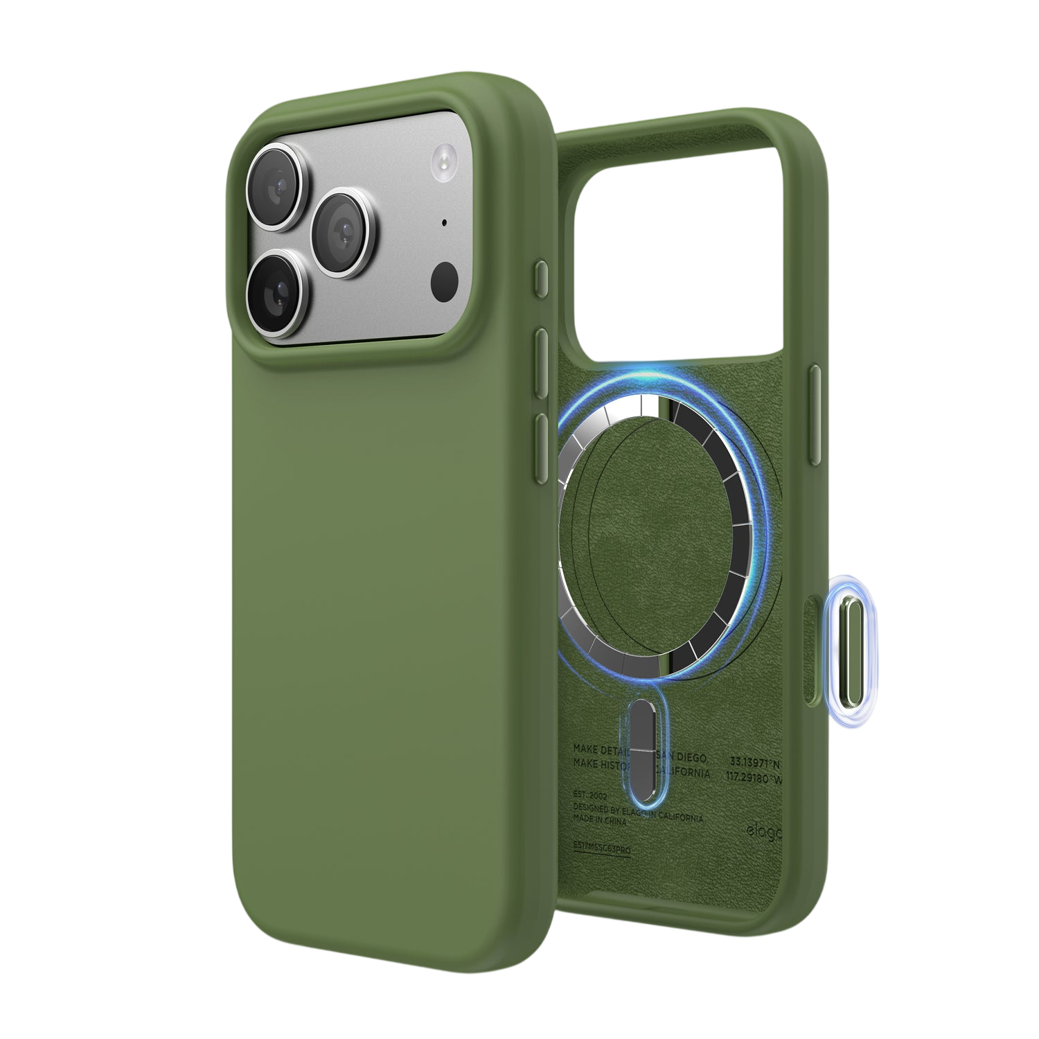 Elago Mag Silicone Case for iPhone 17 Pro / iPhone 18 Pro - Cedar Green 
