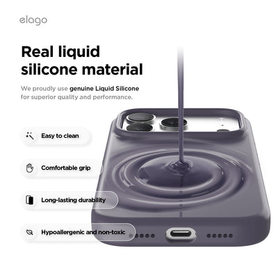 Elago Mag Silicone Case for iPhone 17 Pro / iPhone 18 Pro - Deep Purple 