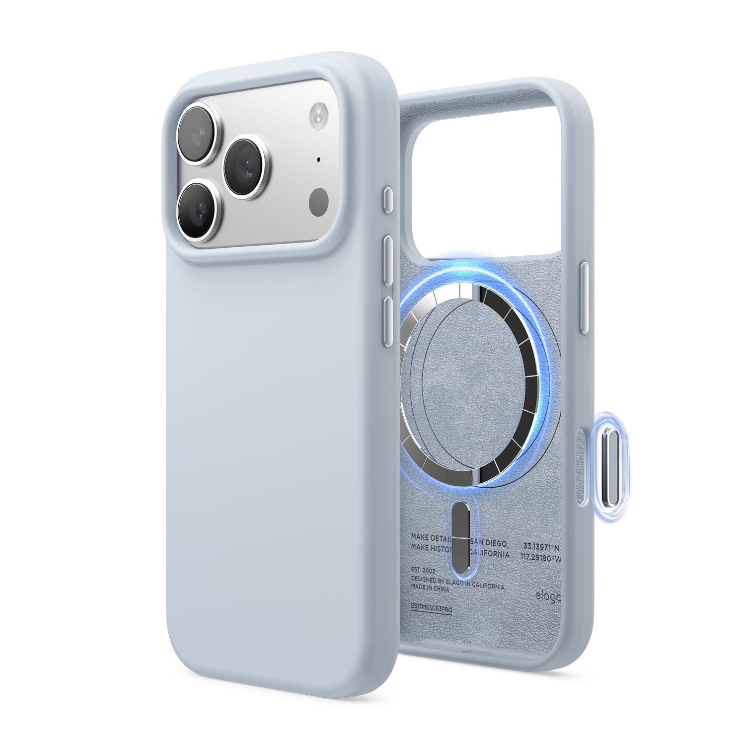 Elago Mag Silicone Case for iPhone 17 Pro / iPhone 18 Pro - Light Blue 