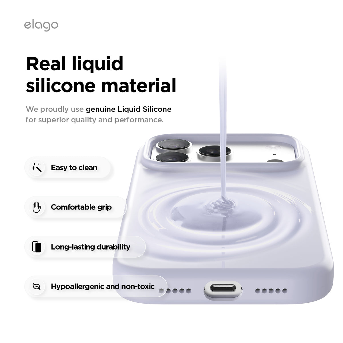 Elago Mag Silicone Case for iPhone 17 Pro / iPhone 18 Pro - Purple 