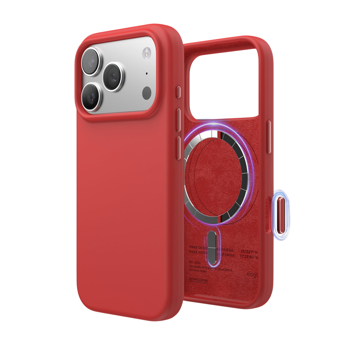 Elago Mag Silicone Case for iPhone 17 Pro / iPhone 18 Pro - Red 