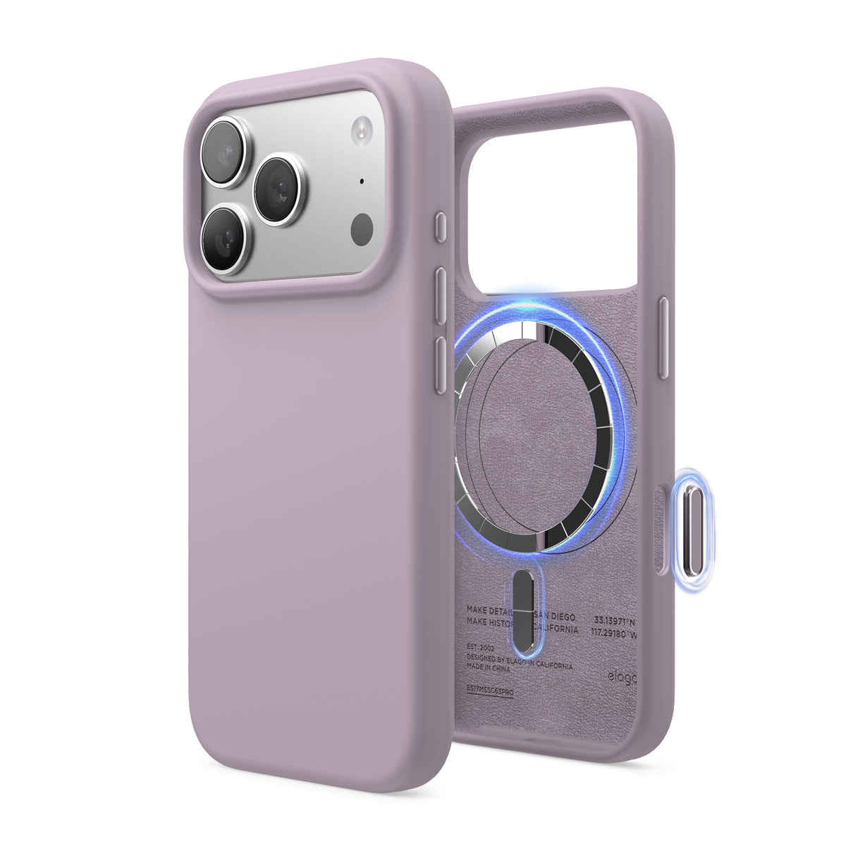 Elago Mag Silicone Case for iPhone 17 Pro / iPhone 18 Pro - Soft Purple 