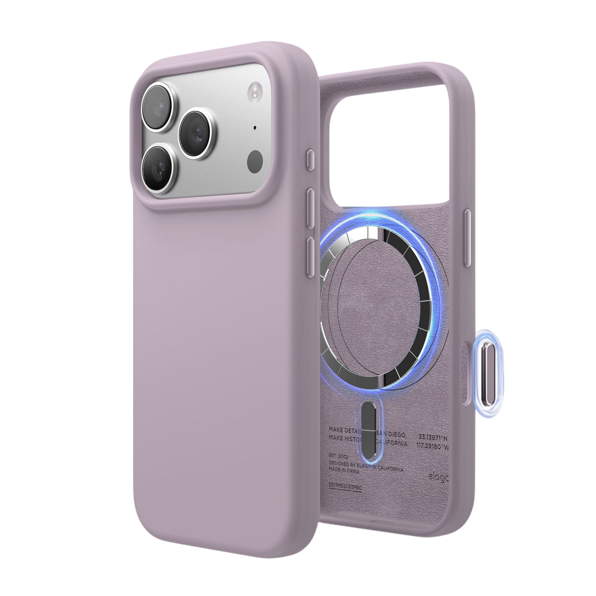 Elago Mag Silicone Case for iPhone 17 Pro / iPhone 18 Pro - Soft Purple 