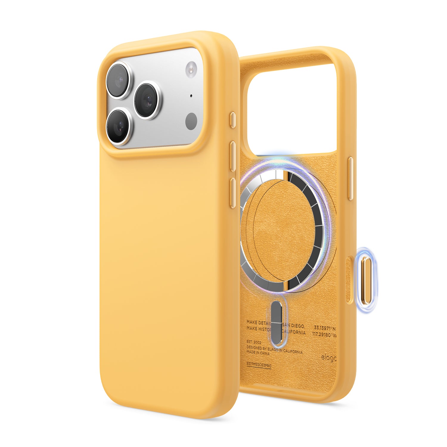 Elago Mag Silicone Case for iPhone 17 Pro / iPhone 18 Pro - Sunshine 