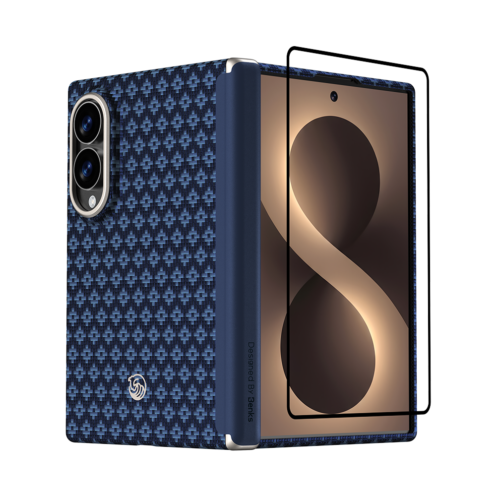 Benks ArmorGrid Air Grand Combo built with Kevlar® for Samsung Galaxy Z Fold 8 / Z Fold 8 Ultra - Blue 