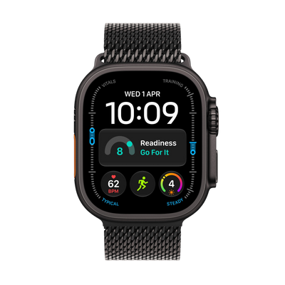 Apple Watch Ultra 4 - Black Titanium Milanese Loop 