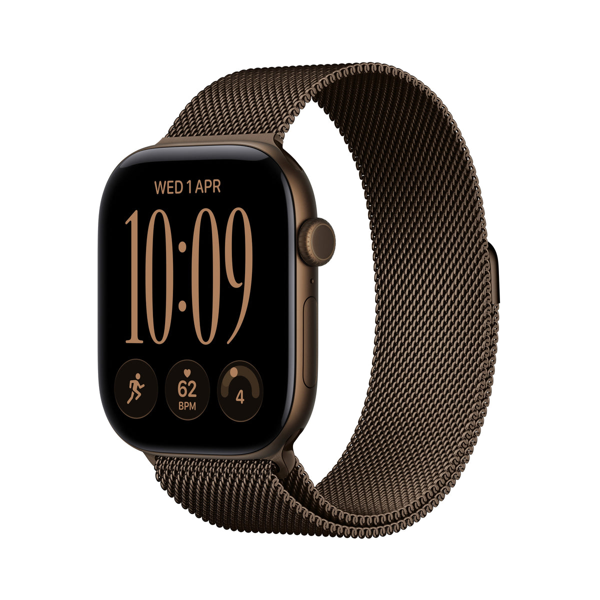 Apple Watch Series 12 - Dark Bronze Aluminum Milanese Loop 42mm 