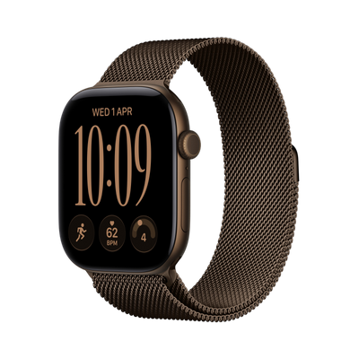 Apple Watch Series 12 - Dark Bronze Aluminum Milanese Loop 42mm 