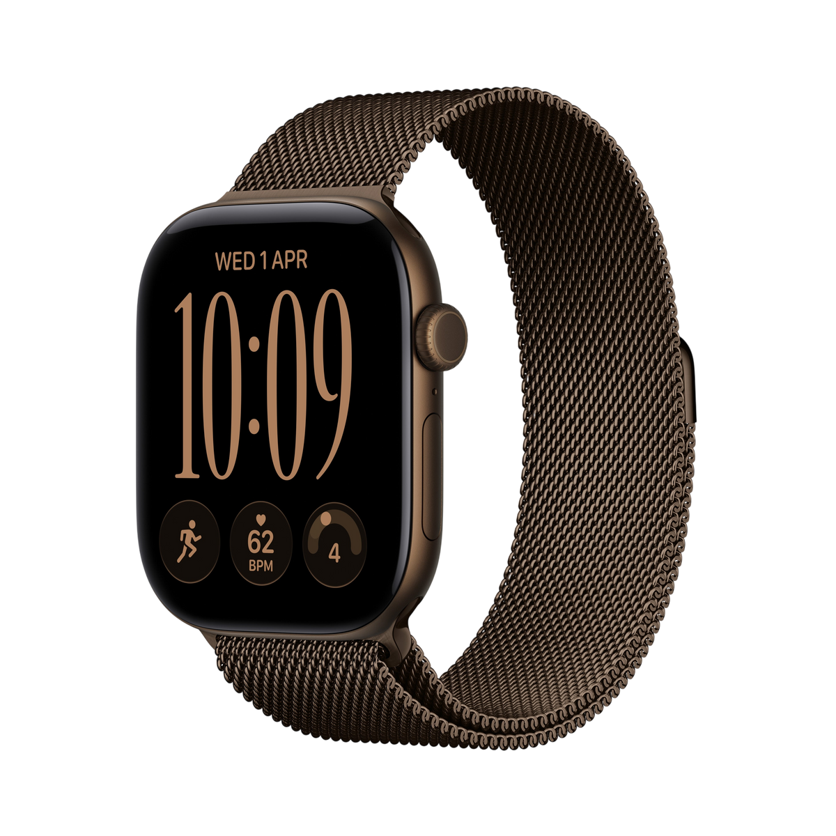 Apple Watch Series 12 - Dark Bronze Aluminum Milanese Loop 42mm 