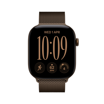 Apple Watch Series 12 - Dark Bronze Aluminum Milanese Loop 46mm 