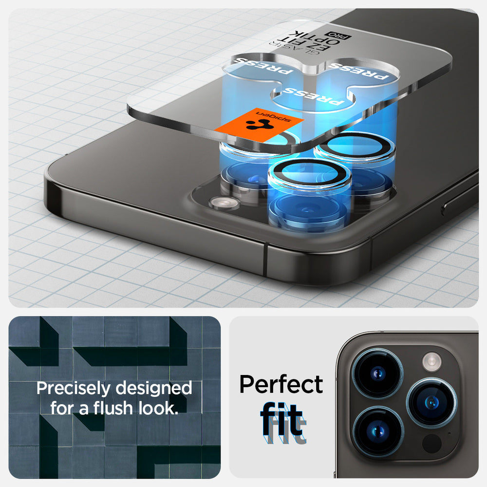 Vidrio Templado Spigen Glas.tr ez Fit 2-pack iPhone 15 Pro Max
