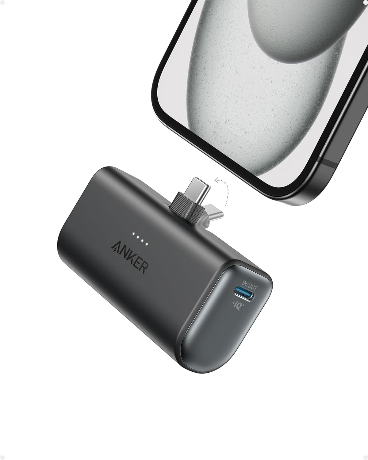 Anker Nano Power Bank (Compact with Foldable USB-C Connector)
