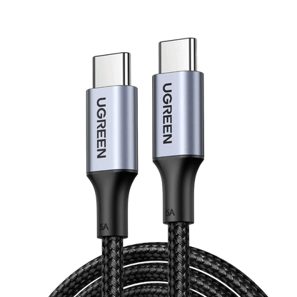 Ugreen USB-C to USB-C 100W 5A Charger Cable (Nylon Braided) - 1m