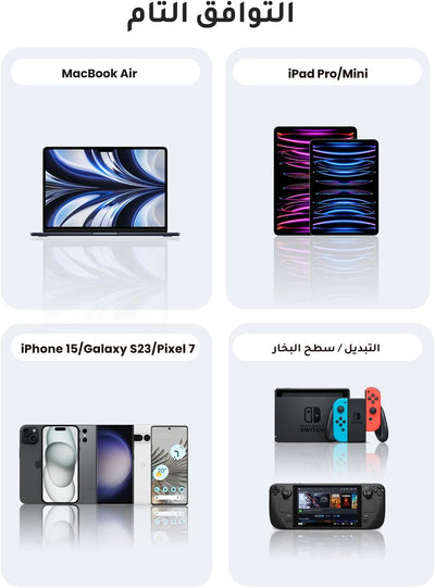 يوجرين - كابل USB-C إلى USB-C 60 واط - 1 متر