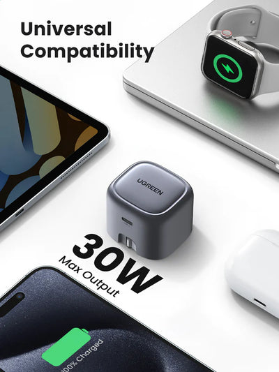 شاحن Ugreen Nexode USB-C 30W سريع GaN
