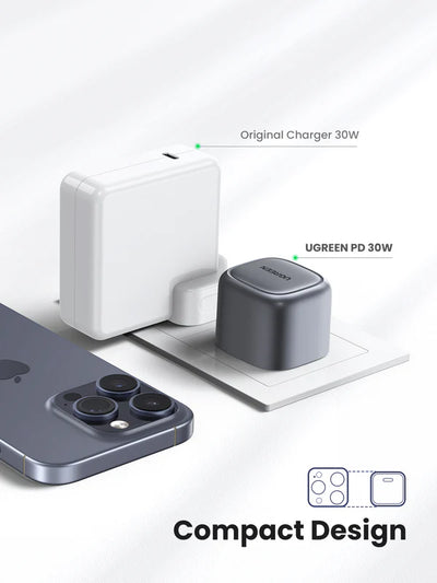 شاحن Ugreen Nexode USB-C 30W سريع GaN