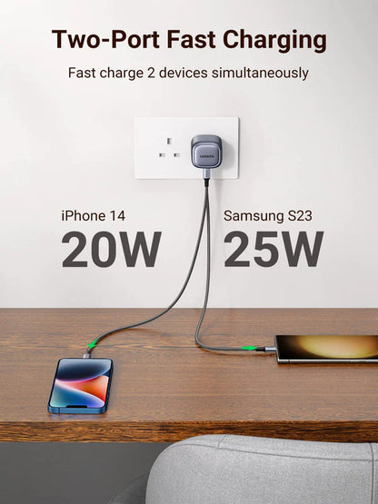 Ugreen Nexode USB-C 45W Fast GaN 2 Ports Charger