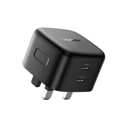 Ugreen Nexode USB-C 65W Fast GaN 2 Ports Charger - Black