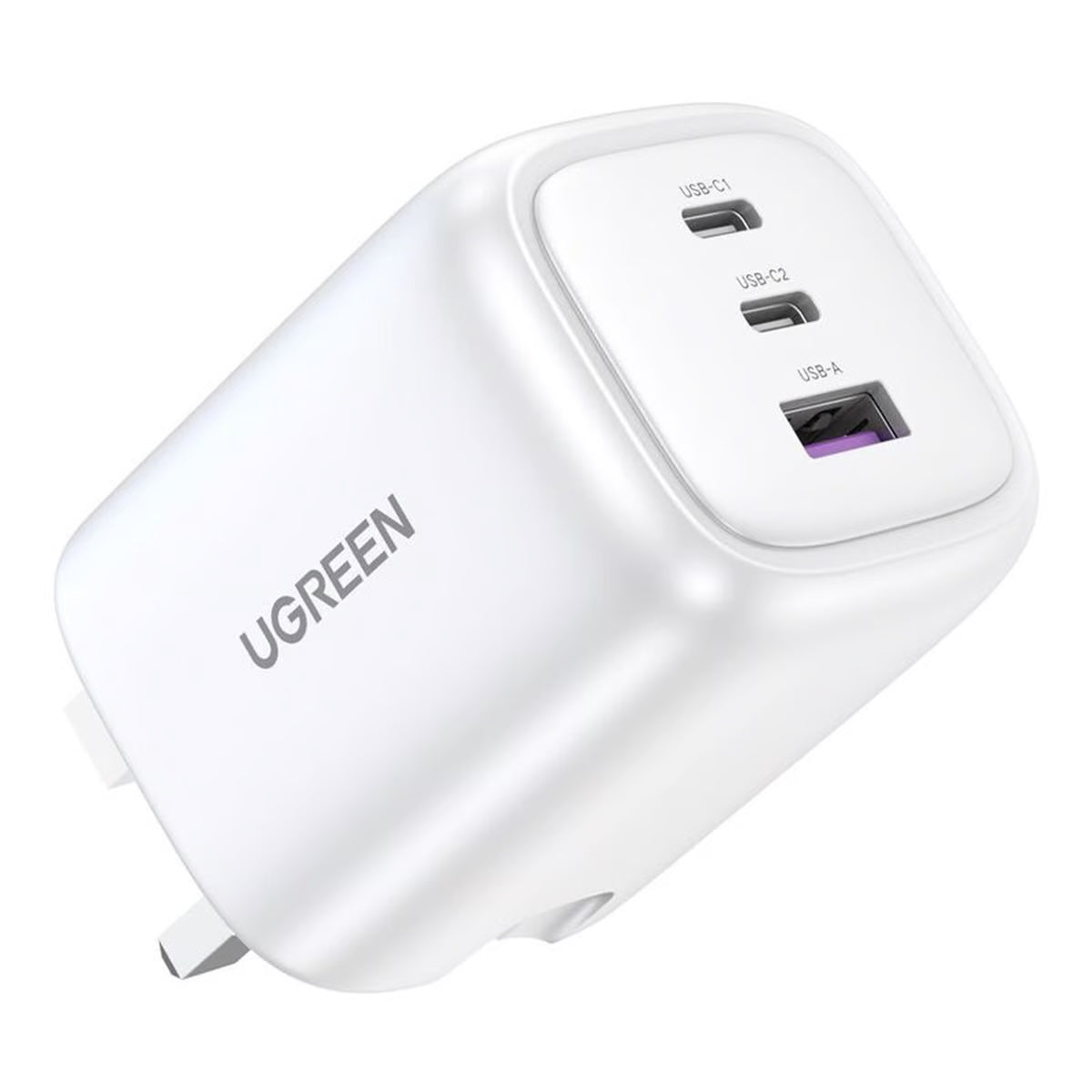 شاحن UGREEN Nexode 65WPD GaN السريع القابل للطي في المملكة المتحدة - أبيض