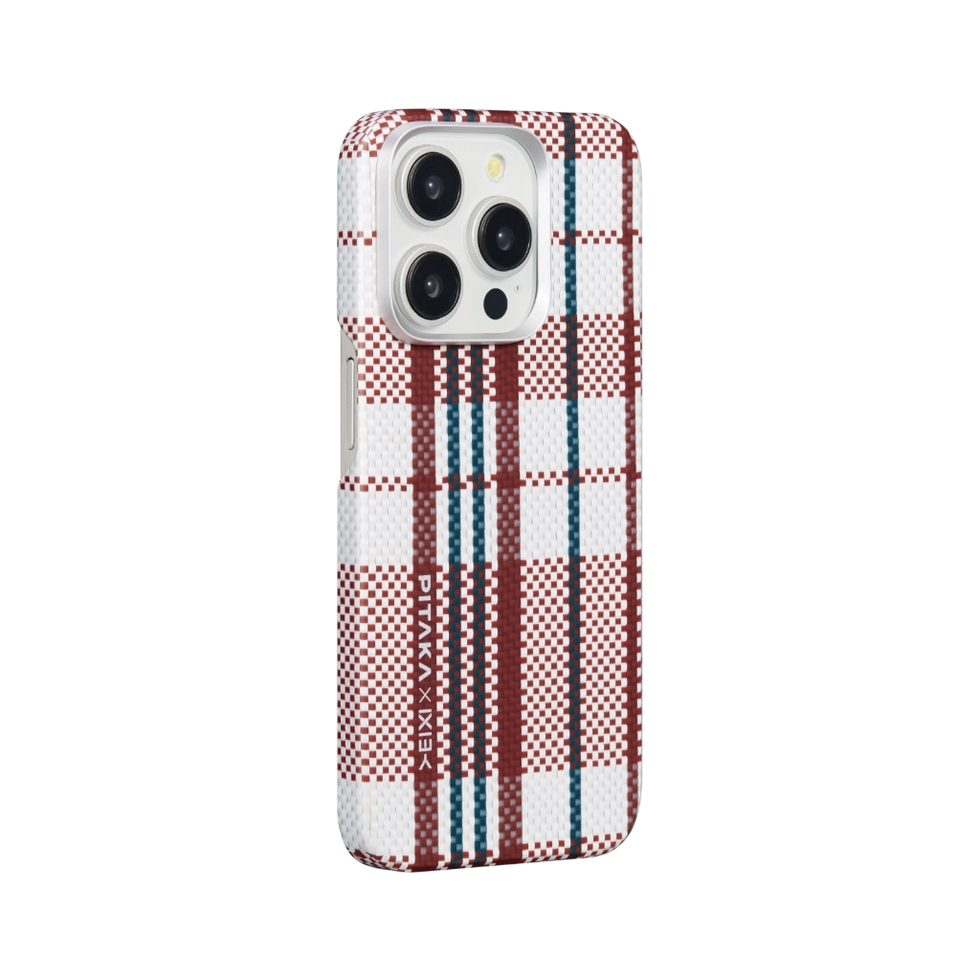 Pitaka جراب MagEZ 4 باللون الأحمر والأبيض والأزرق لهاتف iPhone 15 Pro