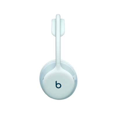 Side view of Beats 360 headphones in Sky showing b logo 